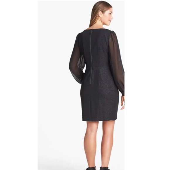 Marc New York by Andrew Marc Illusion Sleeve Shimmer Sheath Dress | Nordstrom - Picture 3 of 5